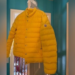 Yellow Moncler Classic Doudoune Coat like new